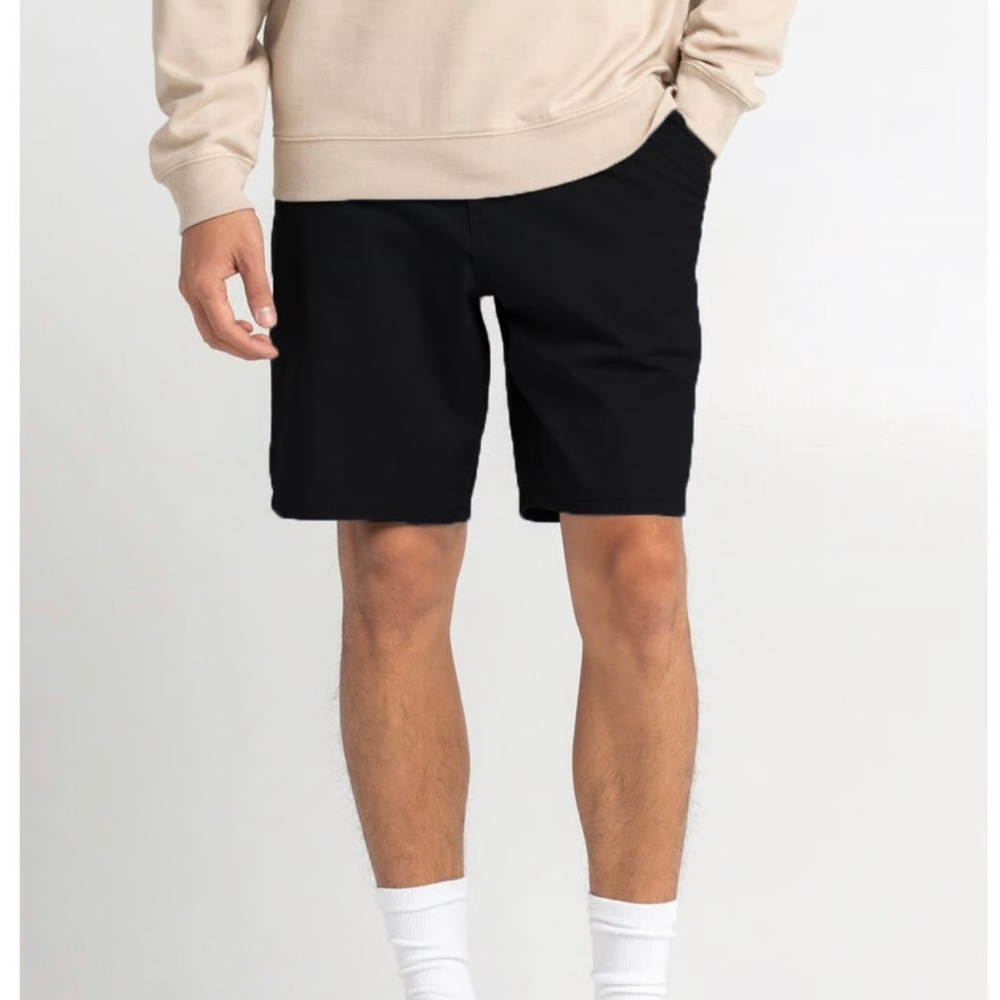 Tilly's Jet Black Flat Front Shorts
